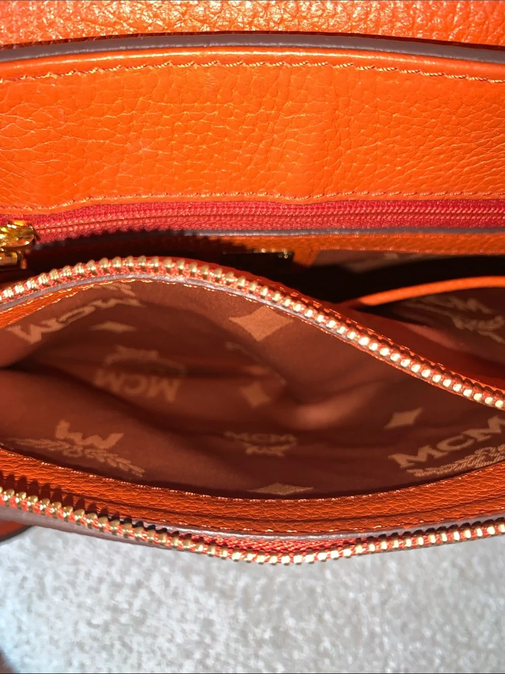 GUC MCM Milla Orange Satchel